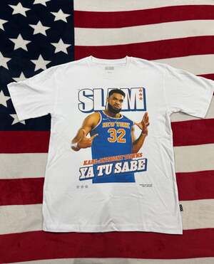 SLAM Karl-Anthony Towns New York Knicks Ya Tu Sabe Cover White T-Shirt